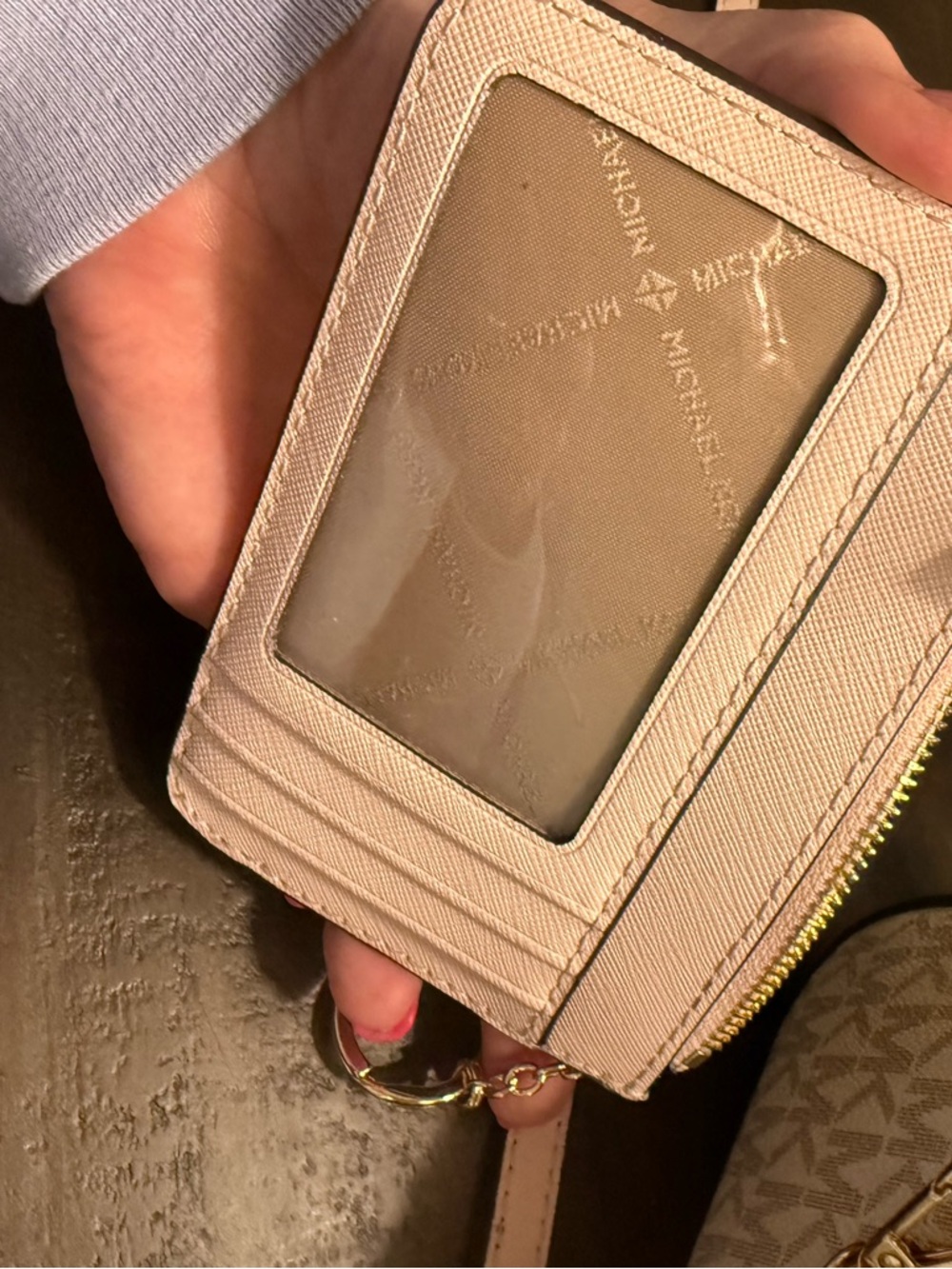 Michael Kors Pink and Cream Jet Set Crossbody w Cardholder Wallet - Picture 8 of 13